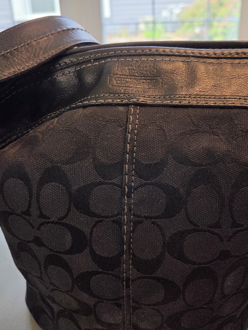 Coach Madison Sophia Monogram Black Canvas and Leather Crossbody Bag - Picture 3 of 15